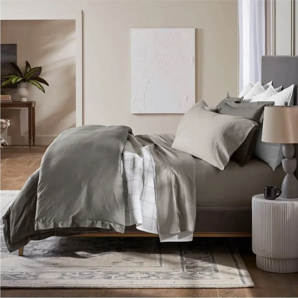 Boll & Branch Sateen Organic Cotton Signature Hemmed Sheet Set Queen $279